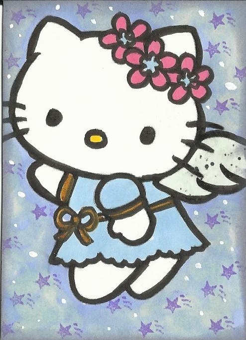 My new passion Artist Trading Cards ATC Hello  Kitty  