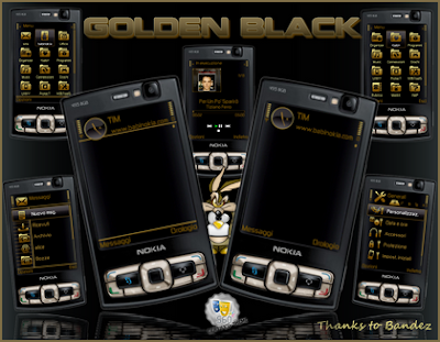 GOLDEN BLACK Themes For Symbian