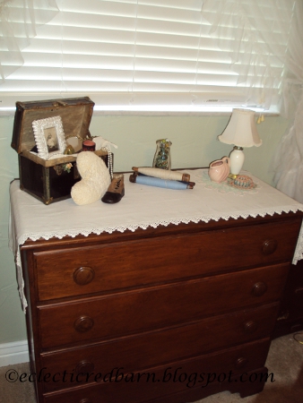 Eclectic Red Barn: Vintage doll box and vintage dresser