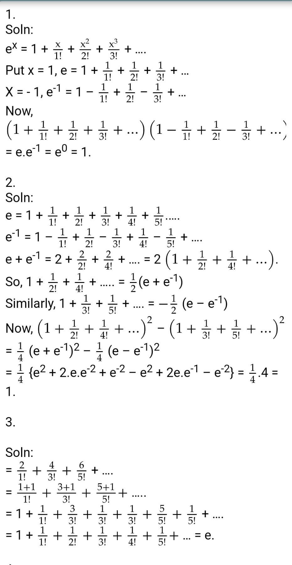 Binomial Theorem - Exercise 2.3 : Class 12 Math - Exponential and Logarithmic Series