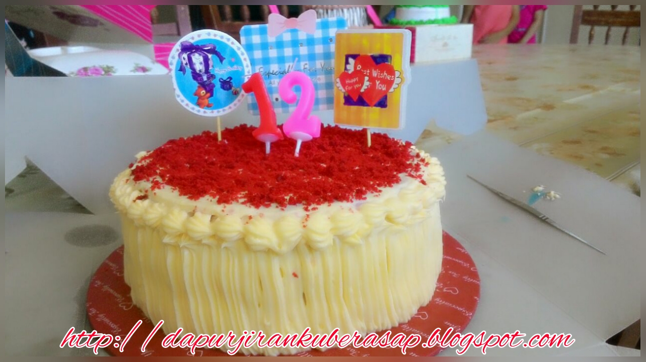 Sweet red cherry: ORDER KEK BIRTHDAY: RED VELVET CAKE WITH 