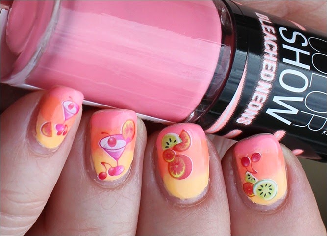Tropical Island Cocktail Nail Art 4