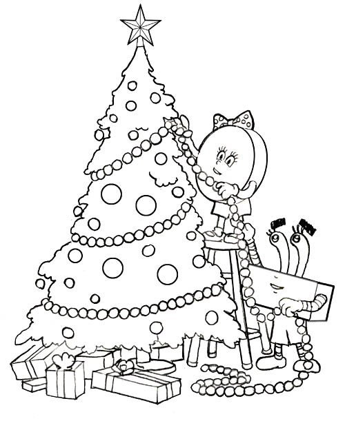 christmas tree coloring page