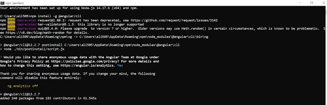 CodeByAkram - Run npm install -g @angular/cli on Node.js command prompt