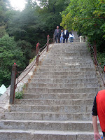 The steep steps up to Heaven City