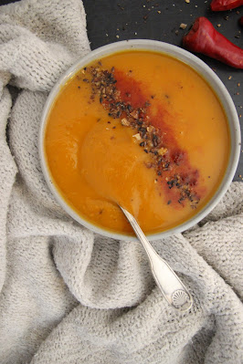 Soupe patate douce-butternut paprika et piment