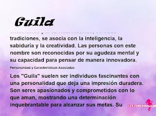 significado del nombre Guila