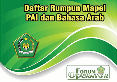 Daftar Rumpun Mapel PAI dan Bahasa Arab