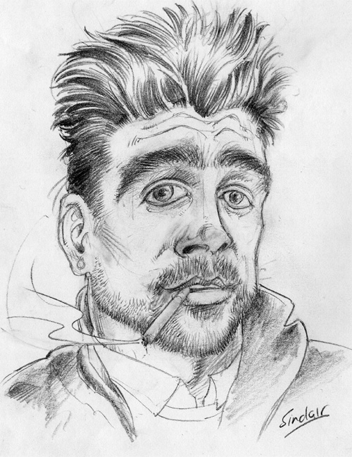 Here's my attempt at Irish actor Colin Farrell For me he's one of those hit