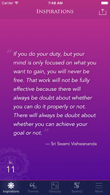Cytat paramahamsa Vishwananda aplikacjia inspiration