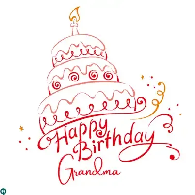 happy birthday grandma cake clipart