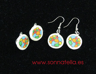 Pendientes luminiscentes (fimo)