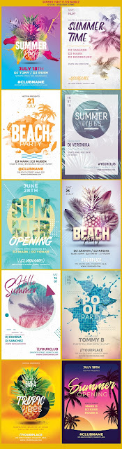  Summer Party Flyer Template Bundle