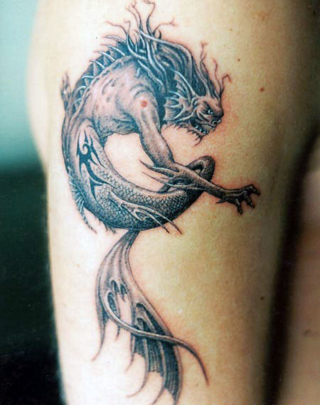 Dragon tattoos are common to men. These designs truly fit on their taste.