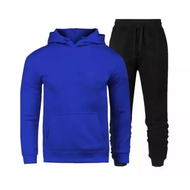 Black Trouser with dark Blue hoodie 