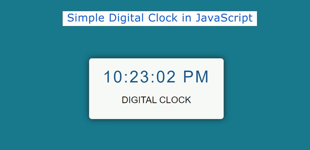 JavaScript Digital Clock