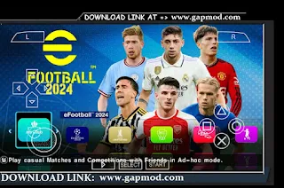 eFootball 2024 PES V4 Final PPSSPP Update New Kits Full Transfer 2023-2024 Best Graphics HD Camera PS5