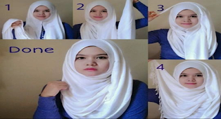 cara memakai hijab pashmina terbaru 1