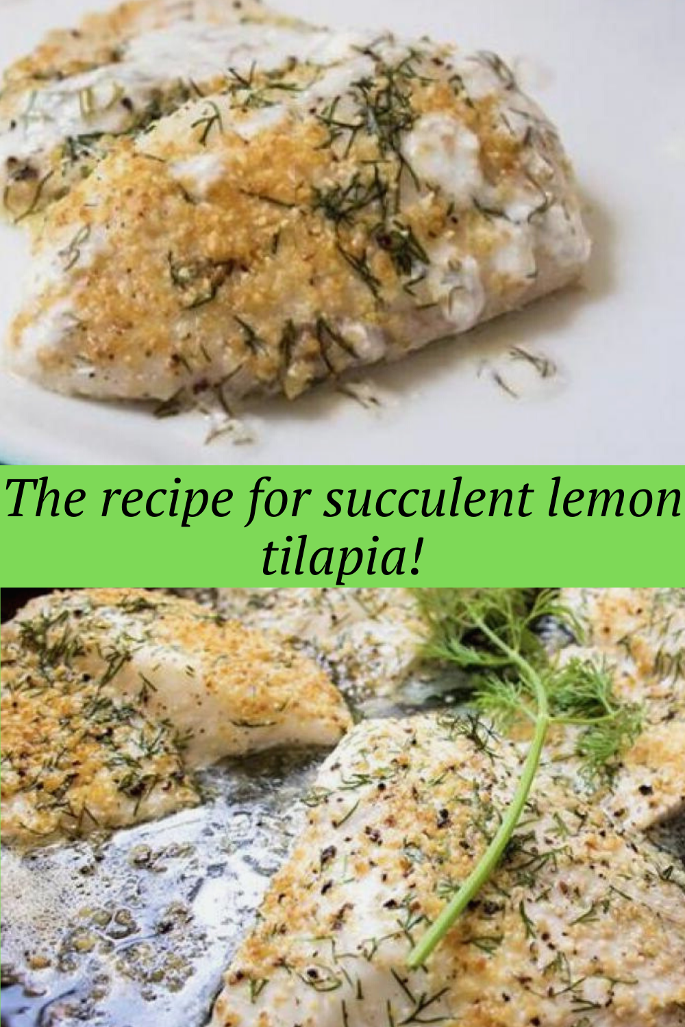 The Recipe For Succulent Lemon Tilapia!