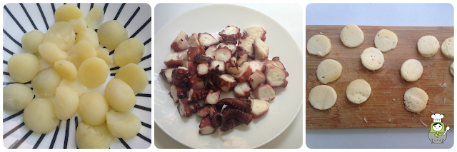 ingredientes brochetas pulpo