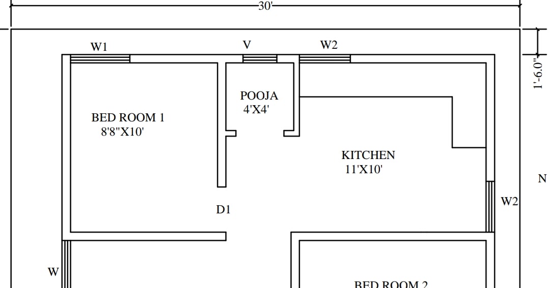 30  50 west  face  house  plan  map naksha Awesome House  Plans 