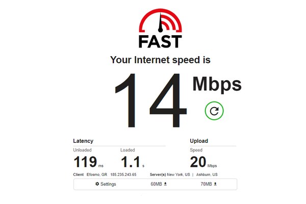 Fast - Πιο απλά δεν γίνεται να μετρήσεις την ταχύτητα του internet σου