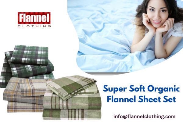 organic flannel bed sheet set