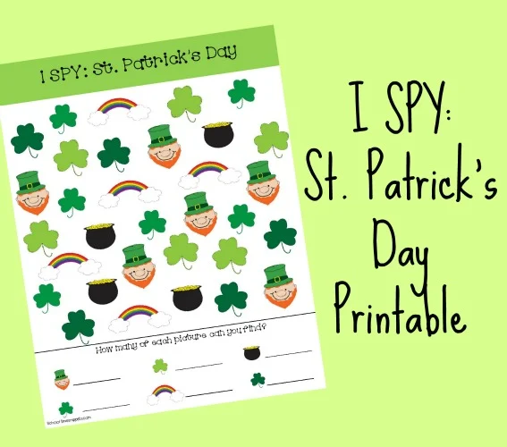 St. Patrick's Day I SPY printable