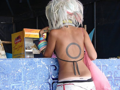 Circle Tattoo on Female Back