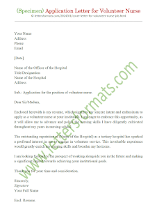 volunteer nurse cover letter