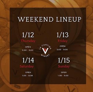 La Cantina Winery schedule, maybe no music but good wine!
