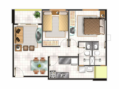 PLANOS DE VIVIENDA DE 57M2 planos de viviendas pequeñas planos de casas pequeñas