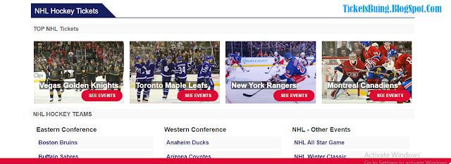 NHL Tickets online and Schedules 