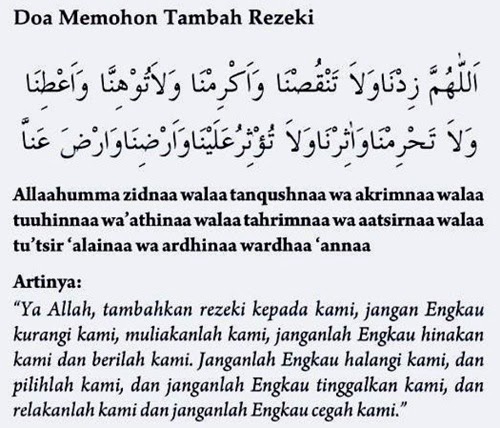 Kumpulan Doa Mudah, Murah dan Lancar Rezeki