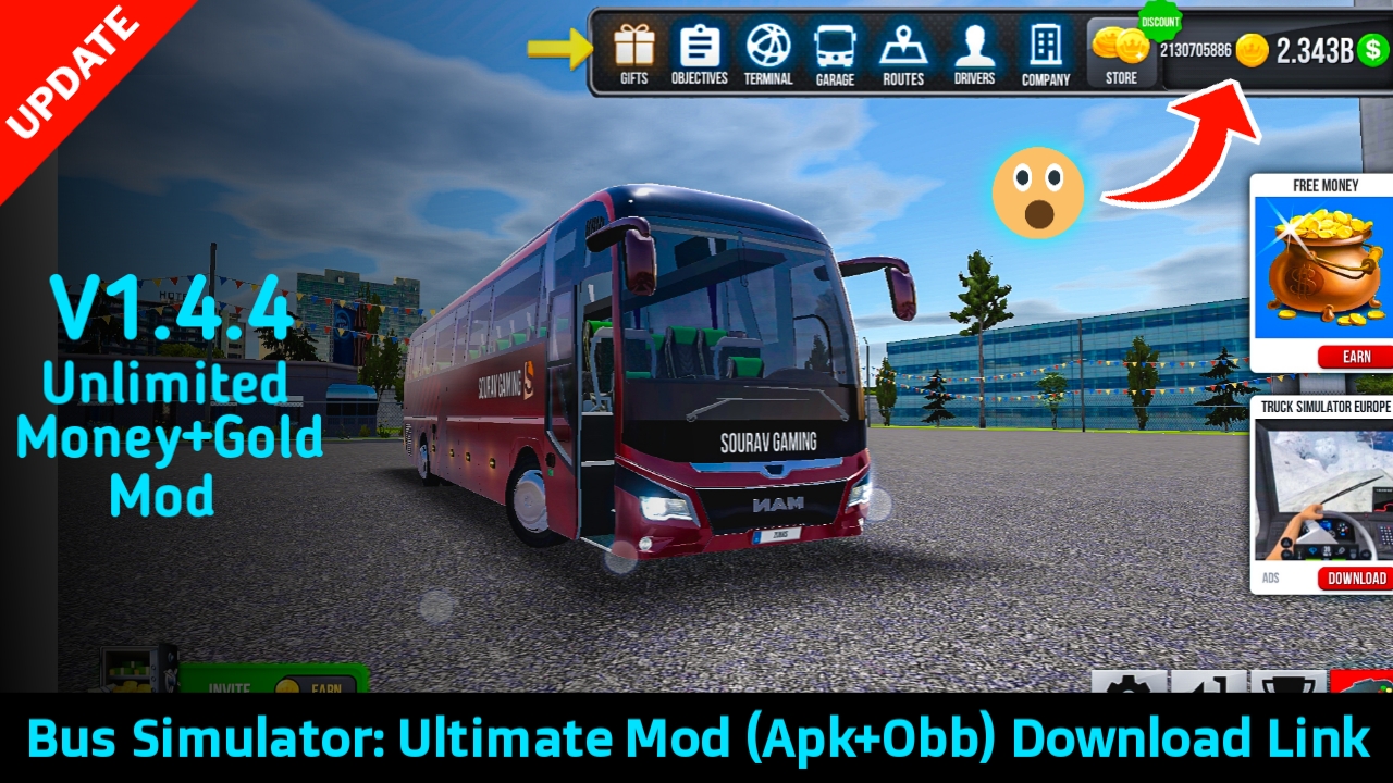 Bus Simulator Ultimate Mod Apk V1.4.4 (Unlimited Money and Gold)