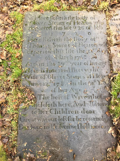 Gravestone of Oliver Stones of Heaton, 1720