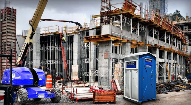 Portable Toilet on Construction Site