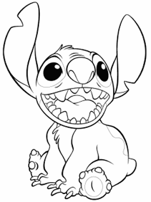 Disney Coloring Sheets on More Disney Coloring Pages Funny Alien Stitch Cartoon Coloring Pages