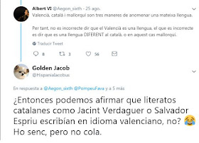 Jacint Verdaguer, Salvador Espriu, escribían en idioma valenciano