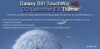 Samsung Galaxy S3 HD go launcher theme