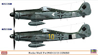 Hasegawa 1/72 Focke-Wulf Fw190D-11/13 COMBO (02115) Color Guide & Paint Conversion Chart