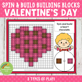 Valentines Day Themed LEGO Building Blocks Game