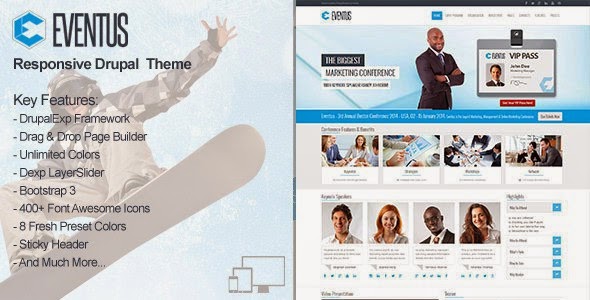 Responsive events website theme