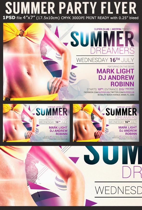  Summer Dreamers Party Flyer Template