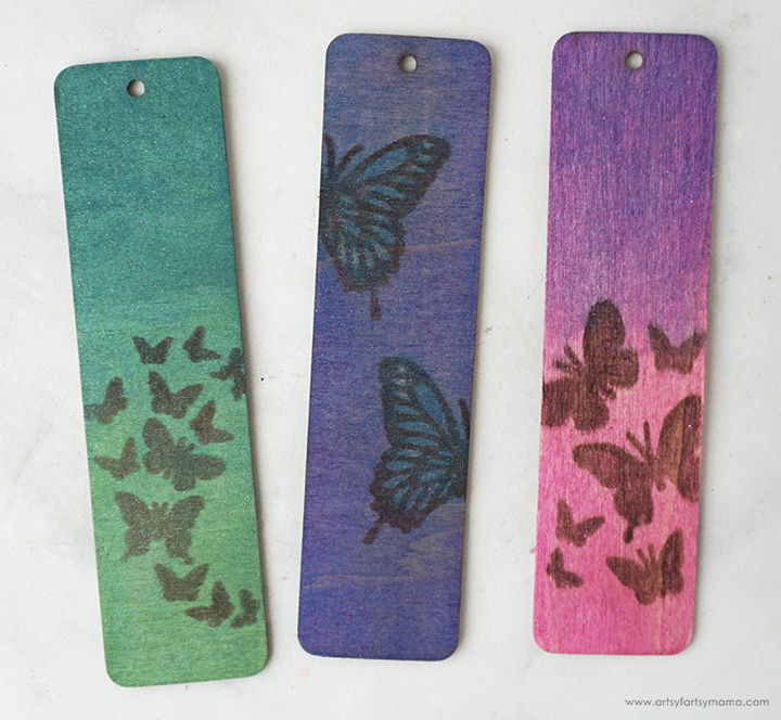 Butterfly Wood Burned Bookmarks