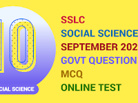CLASS 10 (SSLC) SOCIAL SCIENCE - சமூக அறிவியல் TM-EM - SEPTEMBER 2020 - GOVT QUESTION PAPER - MCQ - 1 MARK QUESTIONS - ONLINE TEST - QUESTIONS 01-14