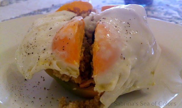 Pimientos rellenos de cous-cous integral