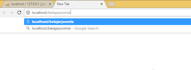 membuka alamat website dari localhost