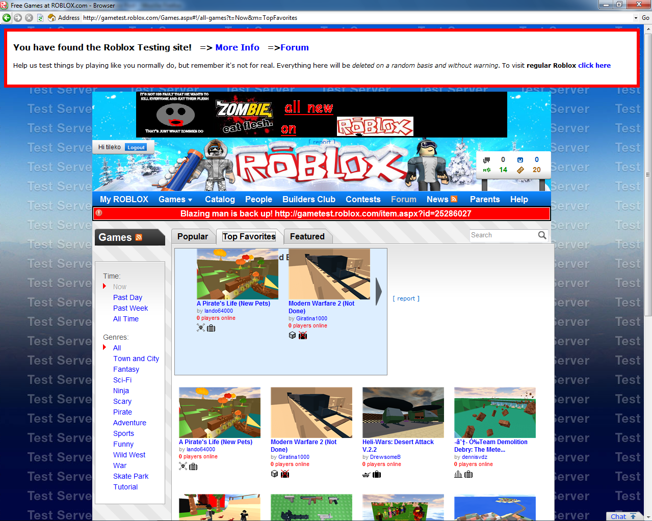 Game Test Roblox Blog Game Test Roblox Dec 14 2010 - game popular on roblox 2010