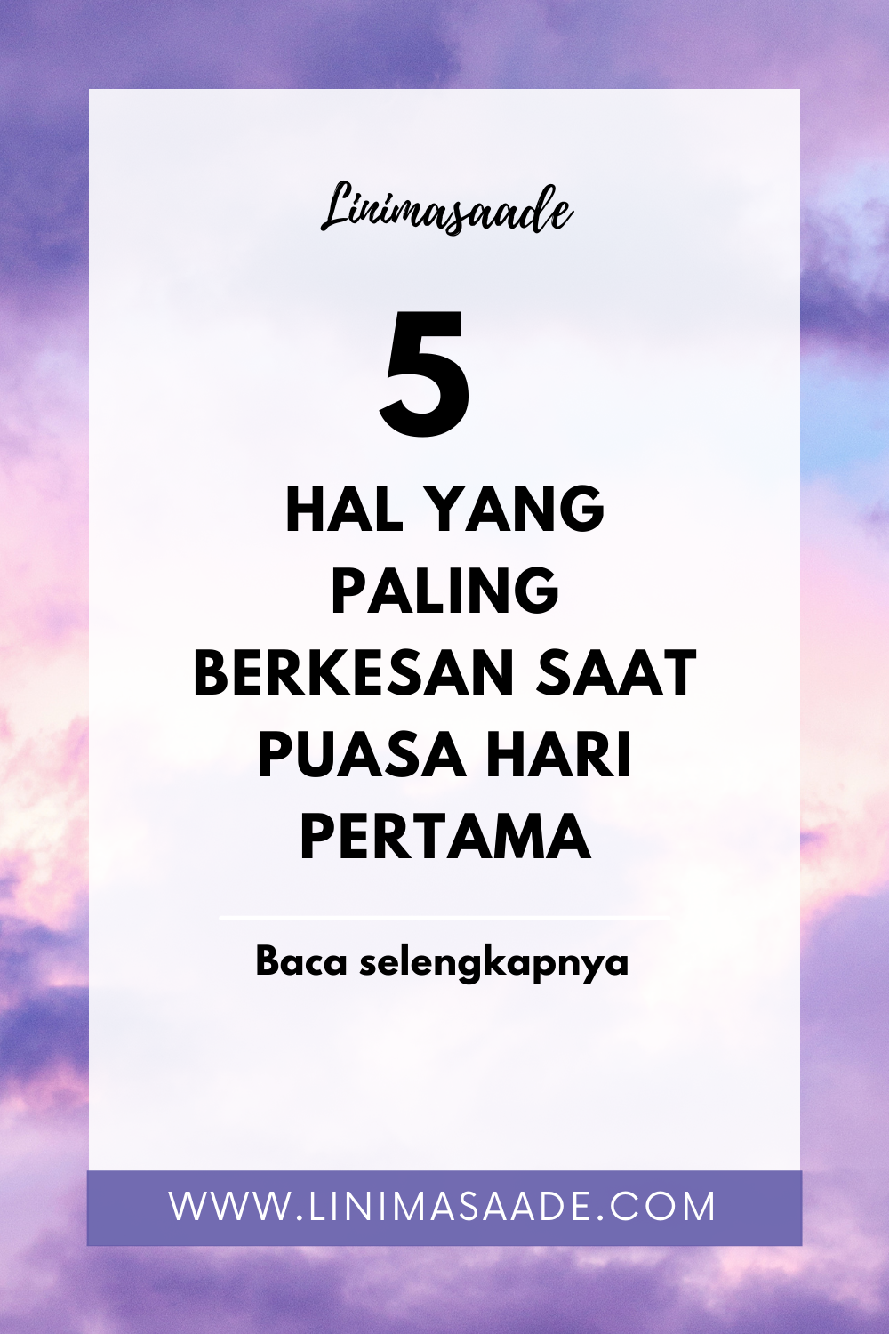 5 Hal yang Paling Berkesan Saat Puasa Hari Pertama